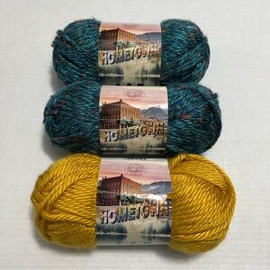 Lion Brand Yarn Hometown Yarn Bundle lot of 3